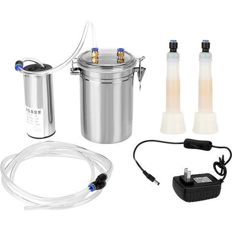 Machine à traire électrique portable 2L en acier inoxydable pour vaches (prise US 110-240V)