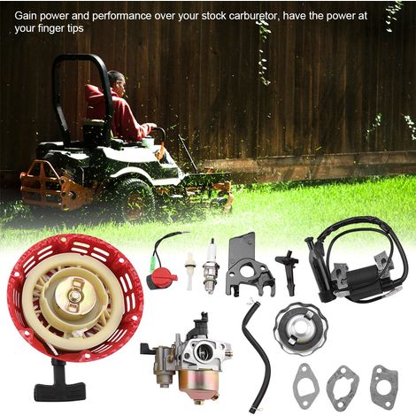 Kit di ricambi motore per tosaerba - Filtro dell'aria, candela, bobina e carburatore - Compatibile con Honda GX160 GX200 (1/5)