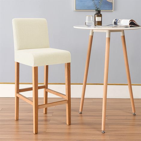 Housse pour tabouret de bar, jacquard, crème (1/5)