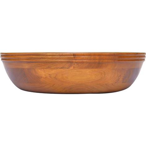 Waschbecken aus massivem Teakholz Φ40x10 cm