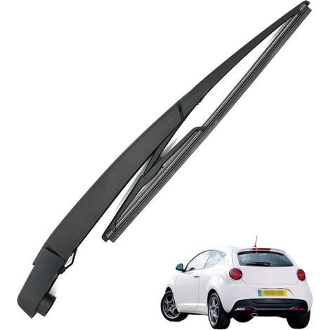 Lntyq Bras Essuie Glace Arrière et Balai Essuie Glace, Arrière de Bras d'Essuie-Glace en Caoutchouc Naturel Toutes Saisons Kit Compatible avec Alfa Romeo Mito 2008-2018 (1/5)
