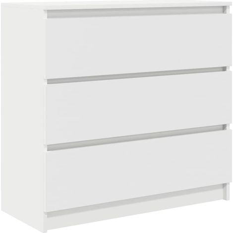 Maison La Vie - Buffet Salon Moderne - Meuble de rangement - blanc 80x35x76 cm bois d’ingénierie bu2744