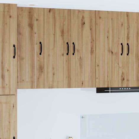 Wall Glass Cabinet LUCCA Artisan Oak 60 x 31 x 80 cm vidaXL