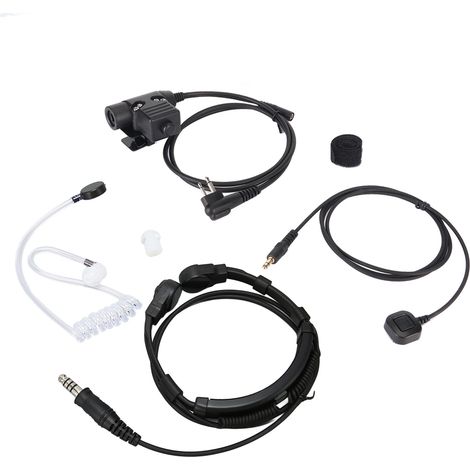 Écouteur micro-gorge avec prise jack 7,1 mm et bouton PTT portable pour MOTOROLA GP88 GP300 GP3688 DEP450 EP450 (1/5)