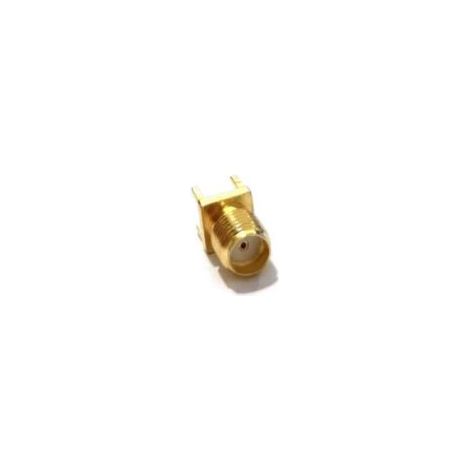 Connecteur coaxial RS PRO Femelle Droit, raccordement A souder 50O Montage panneau ( Prix pour 1 )
