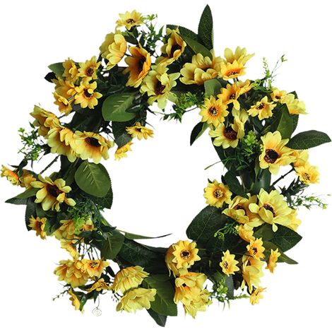Guirlande Florale Artificielle - Pour Porte Linteau Décoration Mariage Fêtes Intérieur Extérieur - Diamètre 30 Cm - 1 Pièce (1/5)