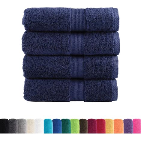 Serviettes d'invité de qualité sup. SOLUND 4 pcs bleu marine