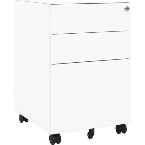 vidaXL Schedario Mobile Bianco 39x45x60 cm in Acciaio (1/5)
