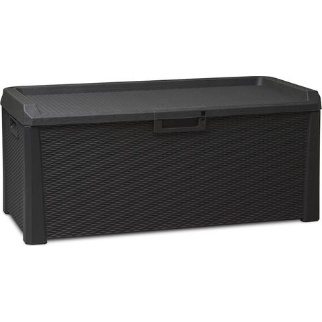 Baule da Esterno Interno Multiuso in Resina Santorini Antracite 550 Litri (1/5)