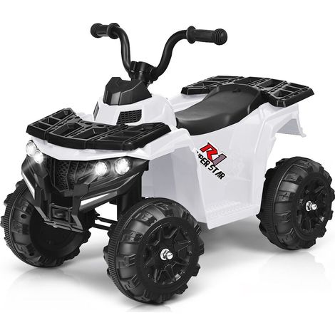 6V Electric Ride on Car Battery Powered Quad Bike ATV Vehicle Toy W/ Headlight (1/5)