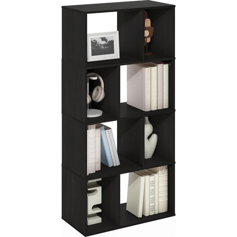 Bibliothèque 8 Cube irréguliers, Étagère, Organisateur de Rangement, Espresso, Expresso (1/5)