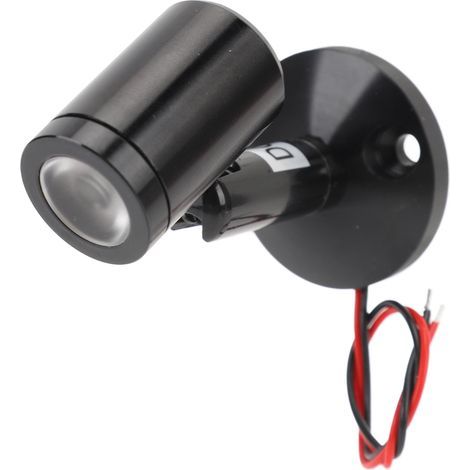 2-Piece Mini LED Indoor Spotlights, DC 12V Rotating Accent Projector for Jewelry Display Case, Bedside Table, Boat (1/5)