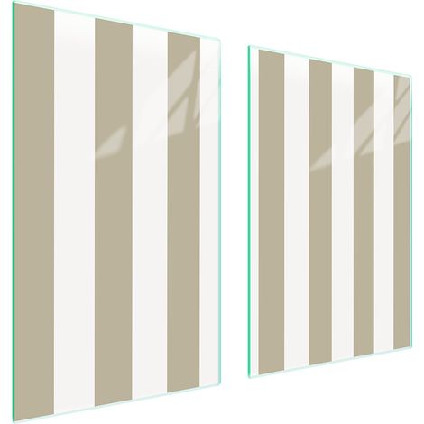 PLAQUE DE PROTECTION EN VERRE POUR CUISINE BANDES 65x52 (1/5)
