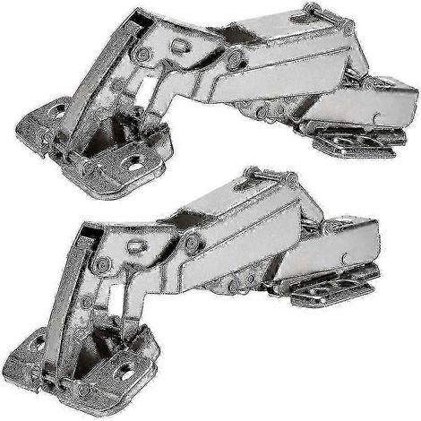 2 charnières à 175 degrés pour portes d'armoires sans cadre, charnières hydrauliques invisibles réglables YVL (1/4)
