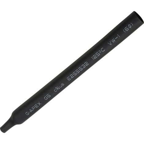 TRU COMPONENTS 1566757 GUAINA TERMORETRAIBILE SENZA COLLA NERO 6 MM RAPPORTO DI RESTRINGIMENTO:2:1 10 M (1/2)