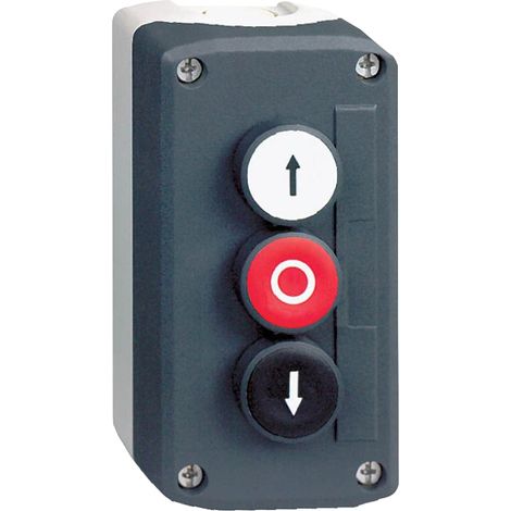 Harmony boite - 3 boutons poussoirs Ø22 - blanc /rouge /noir - XALD324