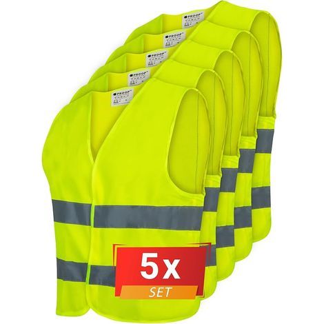 Gilet De Sécurité Gilet De Voiture Haute Visibilité Avec Bandes Réfléchissantes Pour Adultes Conducteurs Travailleurs Constructeurs 1/2 / 5 pièces S - 3XL (1/4)