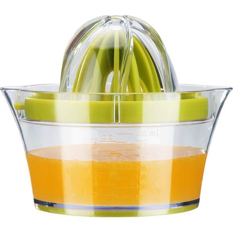 MINKUROW Spremiagrumi Spremiagrumi Spremiagrumi Spremiagrumi Manuale Multifunzione Spremiagrumi Manuale Con Contenitore Per Succo Da 400 Ml E 2 Coni Verdi (1/5)