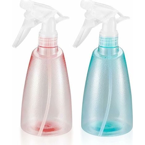 Lot de 2 flacons pulvérisateurs de 500 ml - Pour plantes - En plastique - Pour le nettoyage de la maison, du jardin, de la coiffure, des plantes, des fleurs - Rose/vert,--Lefou (1/5)