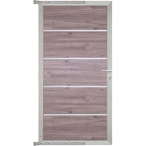 FARÖ-Tor-Komplettset 90x175cm Esche-grau/silber