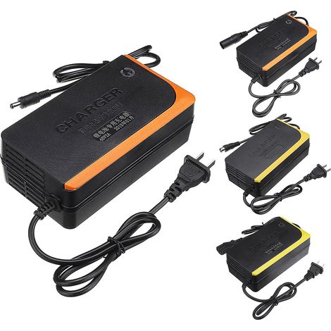 Chargeur de batterie lithium-ion DC 48V 2A, compatible avec les vélos électriques, les scooters, les motos et les vélos électriques. (1/3)