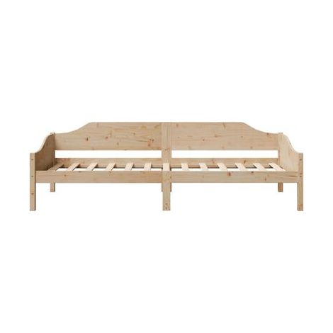 Cadre de lit sans matelas, 80 × 200 cm, en pin massif, pin massif durable, pour chambre, décor moderne, facile à assembler (1/5)