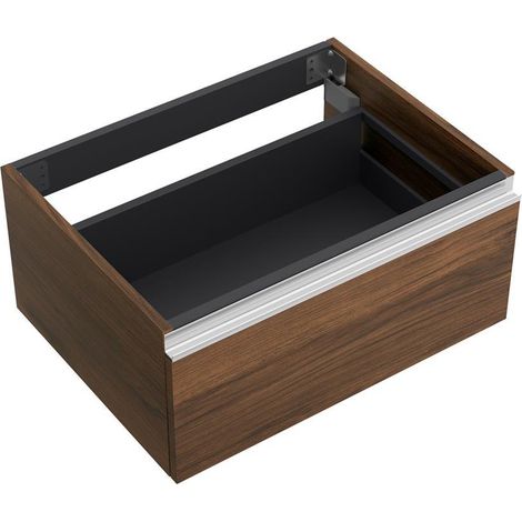 Schrankelement wandhängend SPIRIT 600 1 Metallschublade mit Softeinzug NUSSBAUM MAYA 598 x 270 x 450 mm (1/2)