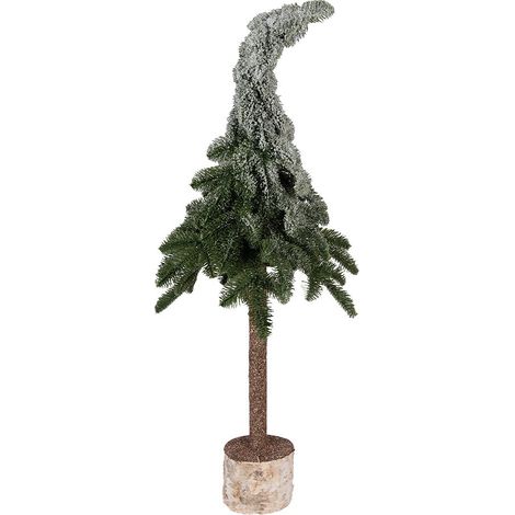 Mini sapin de Noël artificiel vert en plastique pour décoration de fête Ø 30 x 90 cm - PANGIVO (1/4)