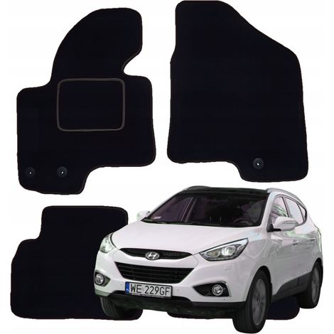 Tapis de sol en velours, tapis de voiture et essuie-glaces pour Hyundai ix35 (2010-2015) B (1/5)