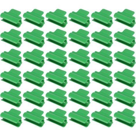 Serre Pinces, 50 Paquet Jardin Film Rangée Couvercle agrafes pour 16mm Tuyau Jardinage Cerceau Plante Couvercle Vert (1/5)