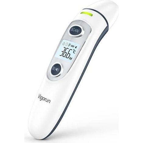 Thermomètre Frontal pour la Fièvre, Thermomètre Fonctions 5 en1, Indicateurs de Fièvre Thermomètre Numérique Medical (1/4)