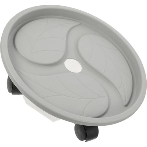 Support Pot Fleurs Rond avec roulettes et Bac de Récupération Eau Déplace-Pots Stable et Résistant pour Balcon et Jardin Charge (1/5)