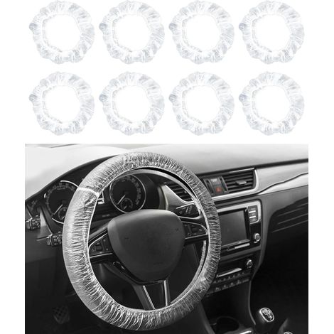 100PCS Protege Volant Voiture,Housse Volant Voiture,Couvre Volant Voiture,Couvre Volant,Protege Volant,Housse de Volant Voiture,Convient pour la Housse de Protection du Volant de Voiture