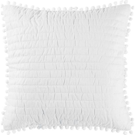 Housse de Coussin "Dorinette" 45x45cm Blanc (1/3)
