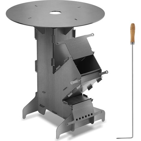 Wolketon Estufa Rocket Estufa de leña Camping Estufa de leña Portátil Estufa de leña para acampar al aire libre Cocina Viajero Picnic Caza (1/5)