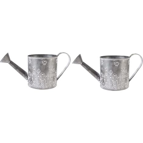 2pièces Vase Vintage avec Motif Fleurs Et Clôture Seau Décoratif pour Fleurs Artificielles Et Rangement Bureau Élégant Et Pratique HS (1/5)