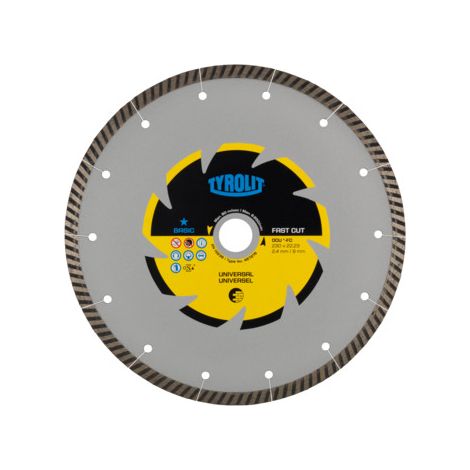 Disque diamant universel pour tronçonnage à sec - sciageportatif diam. 350x3x25,4 BASIC TYROLIT - 467289