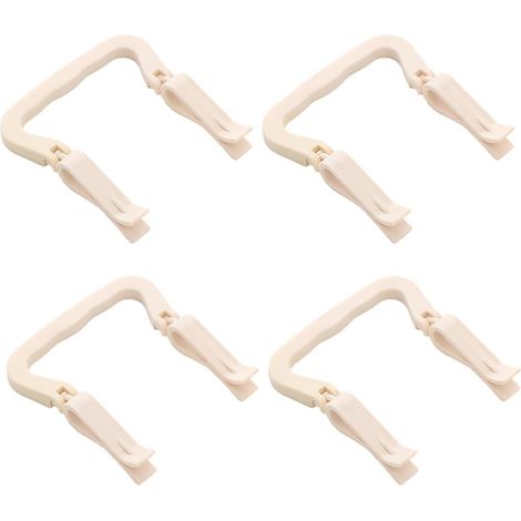 Lntyq 4 pièces Support sac poubelle Clip Fermeture poubelle Supports de pince à clip en plastique pour poubelle de poubelle de cuisine Poubelle Clip