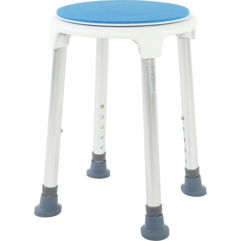 Tabouret de douche antidérapant 360° pour personne âgée femme enceinte siège pivotant bain (1/5)