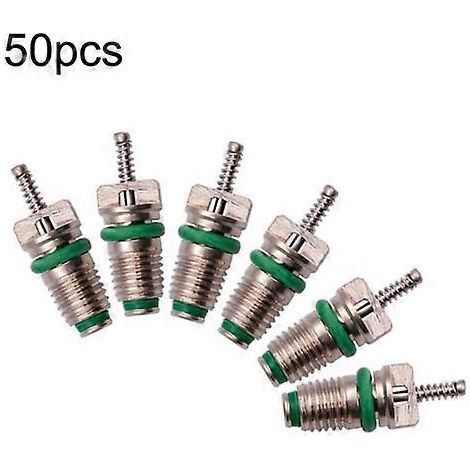 50 pièces de noyau de valve de climatisation automobile R134A, soupape d'échappement rapide (verte) ( ) (1/5)