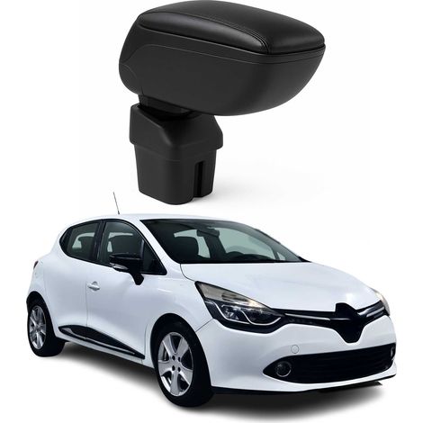 OMAC Accoudoir pour Renault Clio 2012-2018 - Snap-On - ABS + Simili Cuir - Aucune Perçage ou Installation - Installation Facile Noir (1/5)
