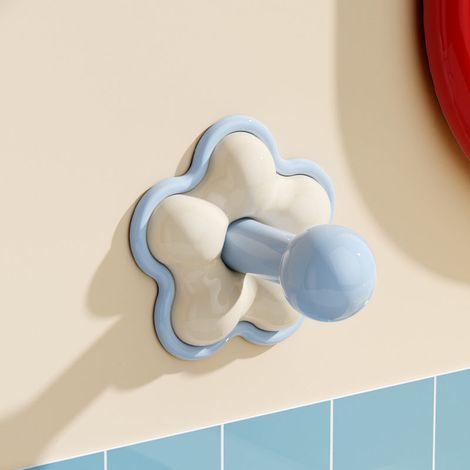 1 Pièces Patère de salle de bain,Porte - manteau,Convient pour salle de bain cuisine salon toilettes Bureau,Forme des fleurs (1/5)
