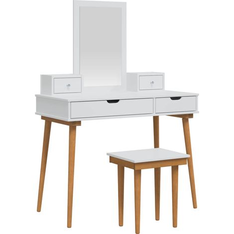 Dressing Table Set FAUSKE 5 pcs White 100 x 50 x 143 cm vidaXL (1/5)