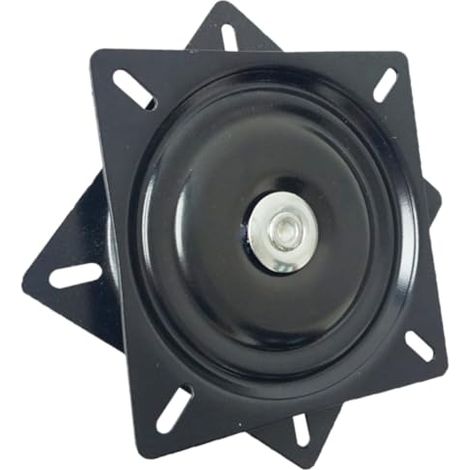 Socle Tournant en Acier Laminé à Froid Noir, Plaque Pivotante 360° Robuste pour Tabouret de Bar, pour Mécanisme Pivotant du Fauteuil Inclinable (1/5)