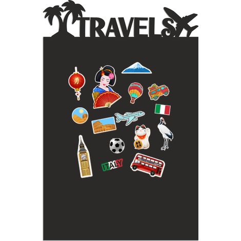 Lavagna magnetica autoadesiva nera per magneti da viaggio 45 cm x 70 cm