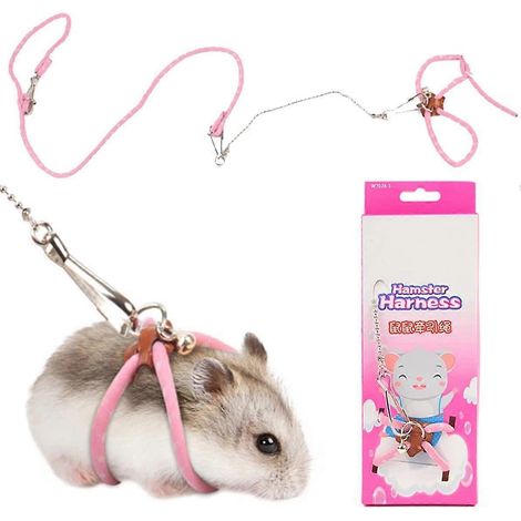 Harnais pour hamster, harnais pour petits animaux, laisse réglable pour petits animaux