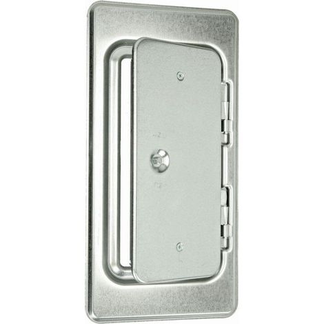 Porte de cheminée galvanisée avec fermeture carrée 110 x 250 mm