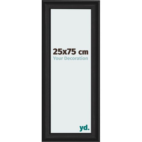 yd. - Cadre photo 25x75 - Noir Grain de Bois - MDF - Lazio (1/5)
