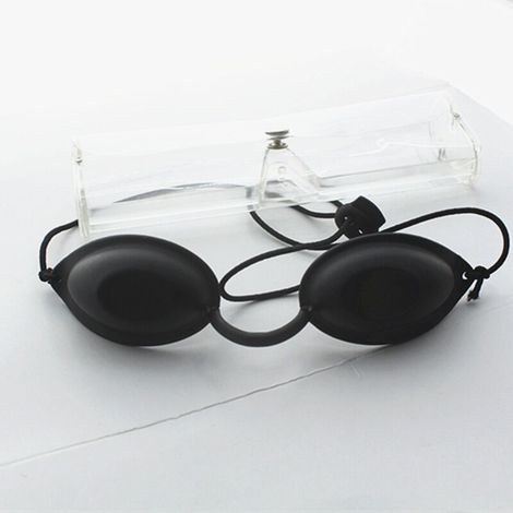 Lot de 3 lunettes de protection UV et infrarouge, lunettes de solarium, protection oculaire adaptée pour thérapie laser et épilateur IPL (1/2)