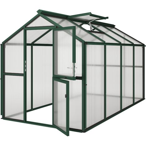KGT Gewächshaus "Galant IV", tannengrün, 8,8 m², 10 mm HKP